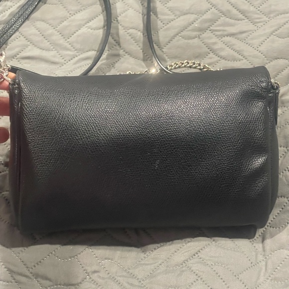 Coach Black Leather Chain Strap Convertible Shoulder Bag Crossbody - Picture 14 of 14